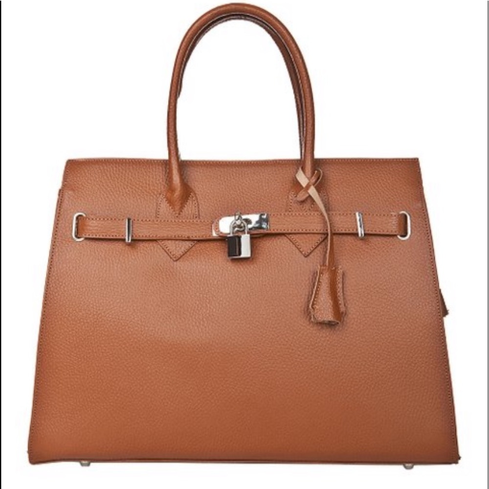 NWT Giorgio Costa cognac leather tote or satchel